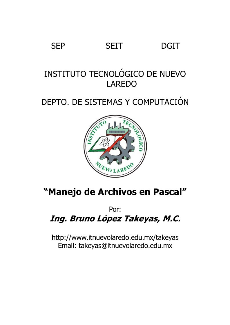 Imágen de pdf Manejo de Archivos en Pascal